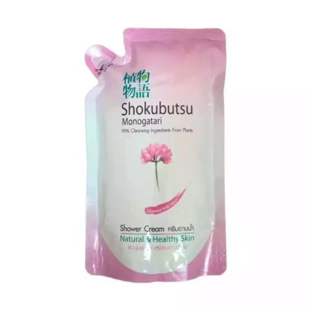 Крем-гель для душа с экстрактом китайского Астрагала Lion Shokubutsu Monogatari Chinese Milk Vetc refill