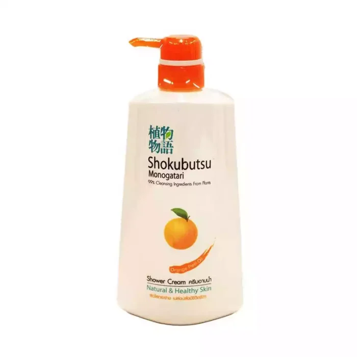 Гель-крем для душа с маслом апельсиновой кожуры Lion Shokubutsu Monogatary Orange Peel Oil Shower Cream