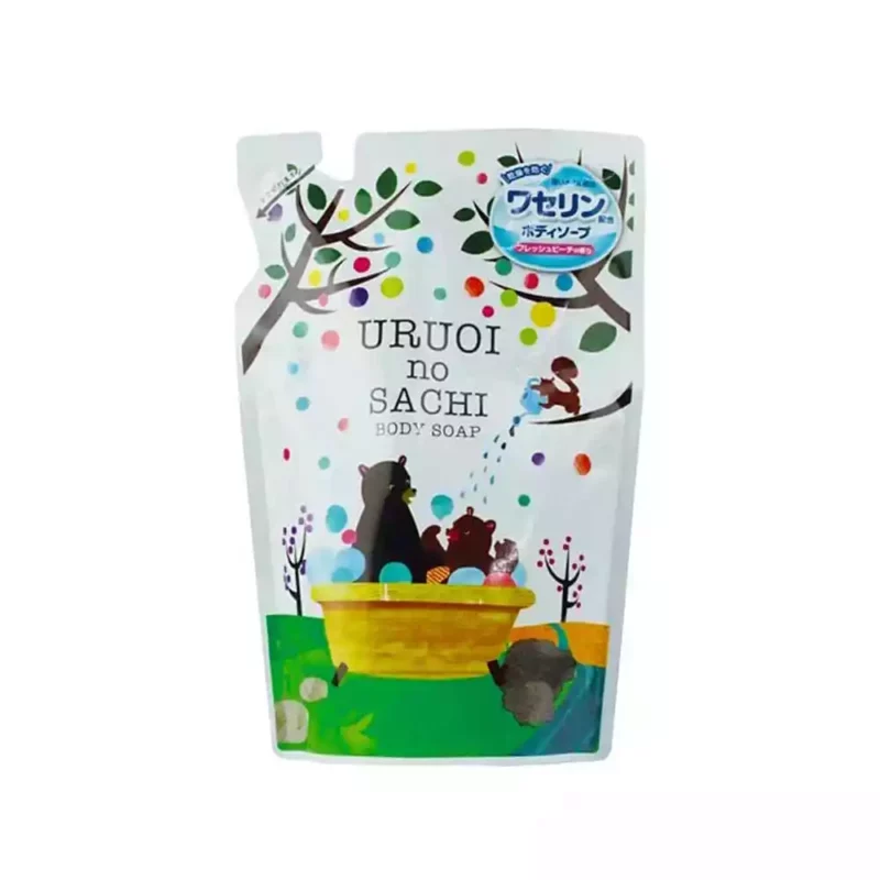 Жидкое мыло для тела с ароматом персика MAX Uruoi No Sachi, 400ml