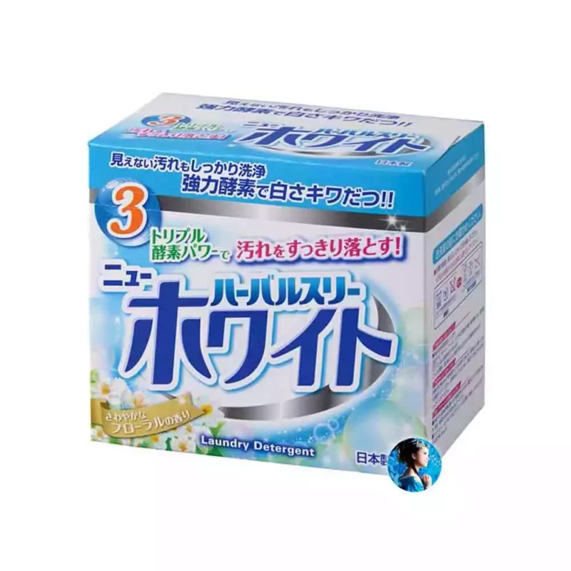 Стиральный порошок с ферментами и отбеливателем Mitsuei Herbal Three