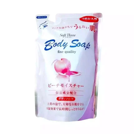 Крем-мыло для тела с экстрактом персика Mitsuei Soft Three Body Soap, 400ml