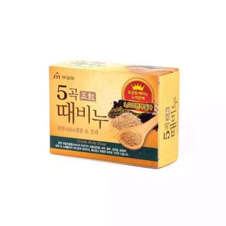 Отшелушивающее и питающее мыло для тела с 5 злаками Mukunghwa Grain Body Soap, 100 гр.