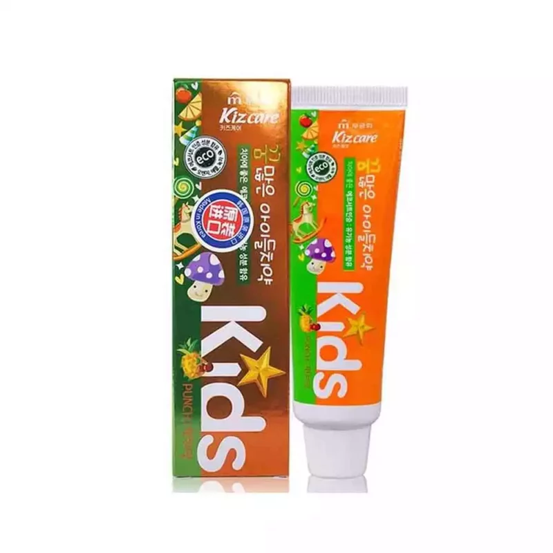 Детская гелевая зубная паста с ярким тропическим вкусом Mukunghwa Kizcare Kids Punch