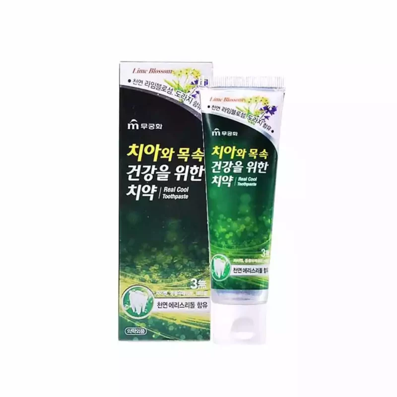 Охлаждающая зубная паста с экстрактом липового цвета Mukunghwa Real Cool Toothpaste