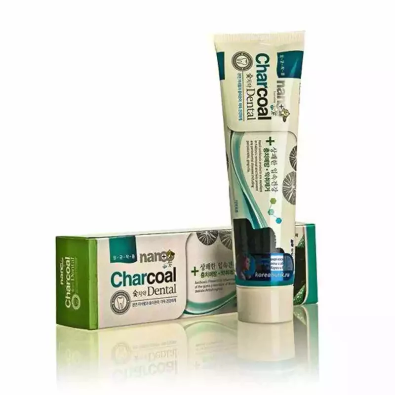 Зубная паста с серебром и бамбуковым углем NANO Charcoal Dental