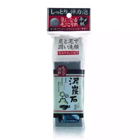 Мыло PELICAN на основе торфа с сеточкой для умывания