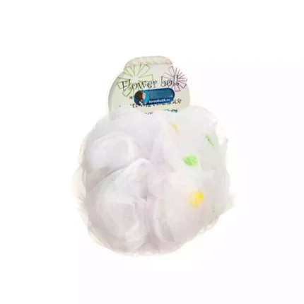 Мочалка для тела в форме шара, белая YOKOZUNA Flower Ball