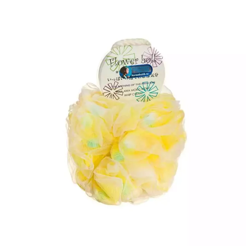 Мочалка для тела в форме шара YOKOZUNA Flower Ball