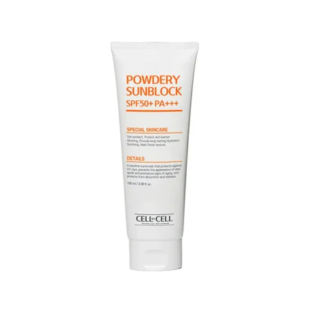 Солнцезащитный крем с матирующим эффектом CellByCell Powdery Sun Block SPF50