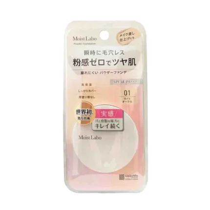 Невесомая пудра компактная минеральная Светлая охра тон 01 Meishoku Moist-Labo BB Mineral Powder