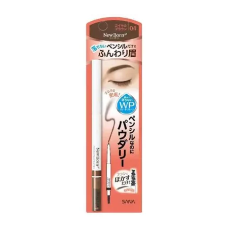 485886 NEW BORN POWDERY PENCIL BROW EX Мягкий пудровый карандаш для бровей с щеточкой, тон 04, коричневый