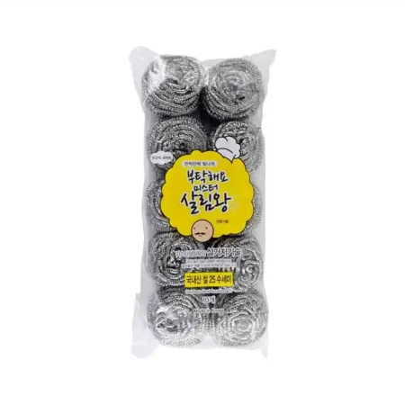 Мочалка для посуды из нержавеющей стали INSAN Stainless легко избавляет от любых стойких загрязнений благодаря очищающей силе стального плетения