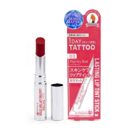 734340 LASTING LIP TINT STICK MATTE Увлажняющий полуматовый тинт для губ, тон 01, темно-красная паприка