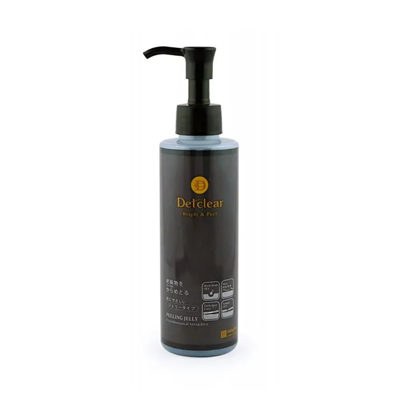Очищающий пилинг-гель с AHA и BHA кислотами и древесным углем MEISHOKU Detclear Bright & Peel Charcoal Peeling Jelly