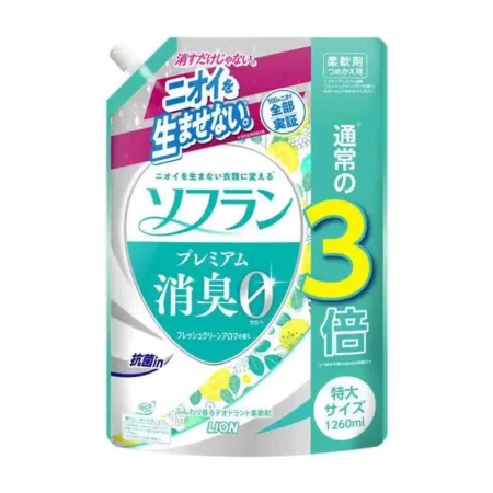 LION Soflan Premium Deodorizer Zero Кондиционер для белья с ароматом цитруса и зелени