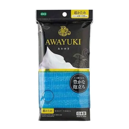 Мочалка для тела сверхжесткая синяя OH:E AWAYUKI Nylon Tower Ultra Firm