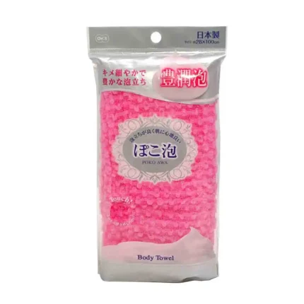 Мочалка средней жесткости розовая O-HE POKOAWA Body Towel Pink