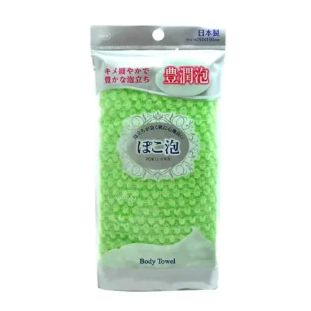 Мочалка средней жесткости зеленая O-HE POKOAWA Body Towel Green
