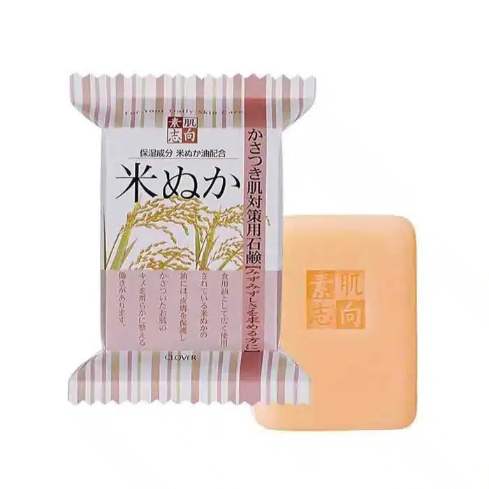 Мыло туалетное для сухой кожи Рисовые отруби Clover Skin Soap Rice Bran