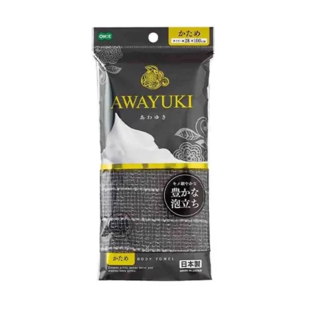 615092 AWAYUKI NYLON TOWEL HARD Мочалка для тела жесткая, черная