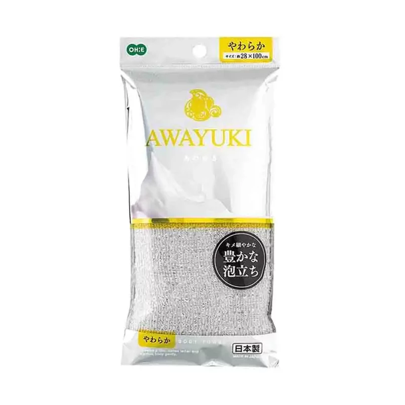 Мочалка для тела серая мягкая OH:E AWAYUKI Nylon Towel Soft