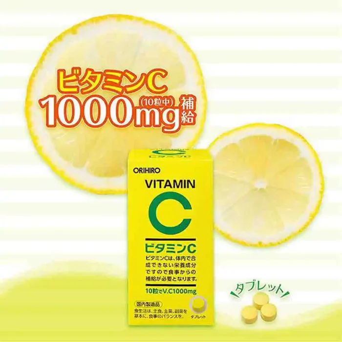 Витамин C Orihiro Vitamin C 1000mg оказывает благотворное воздействие на состояние костей